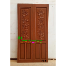 ประตูบานเฟี้ยมไม้สัก รหัส F58
